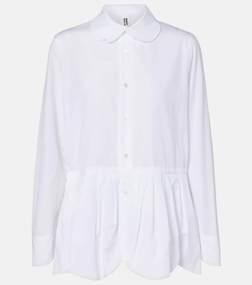 Gathered cotton shirt