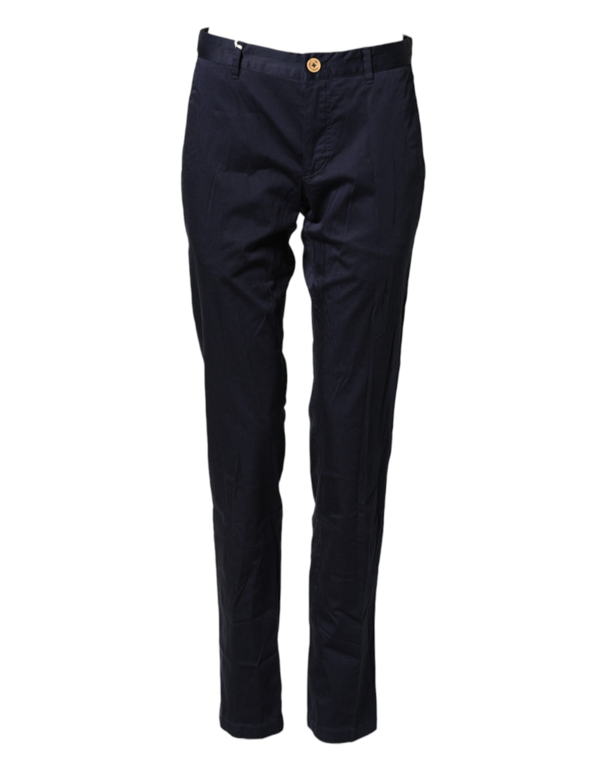 Domenico Tagliente Dark Blue Cotton Skinny Men Trouser Men's Pants Pre-Owned