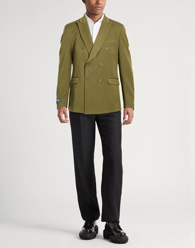Family First Milano Man Blazer Military green Size 40 Polyester, Viscose, Wool