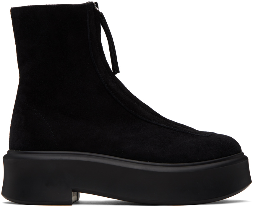 The Row Black Zipped I Boots