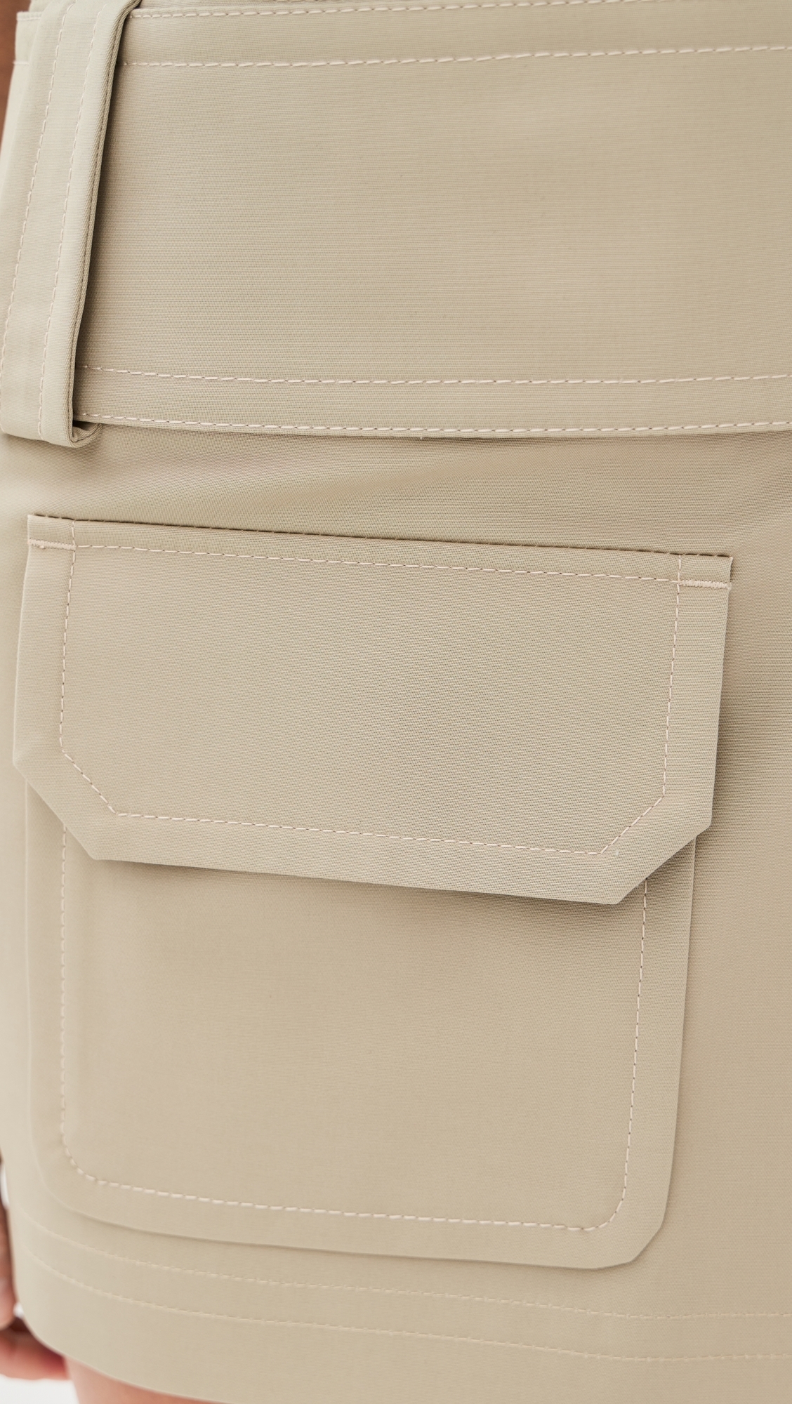 Wrap Miniskirt Beige Taupe