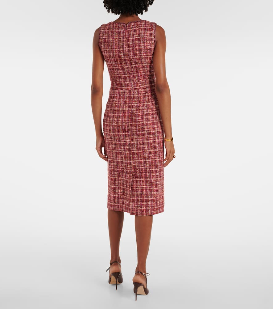 Paisley cotton and wool-blend midi dress