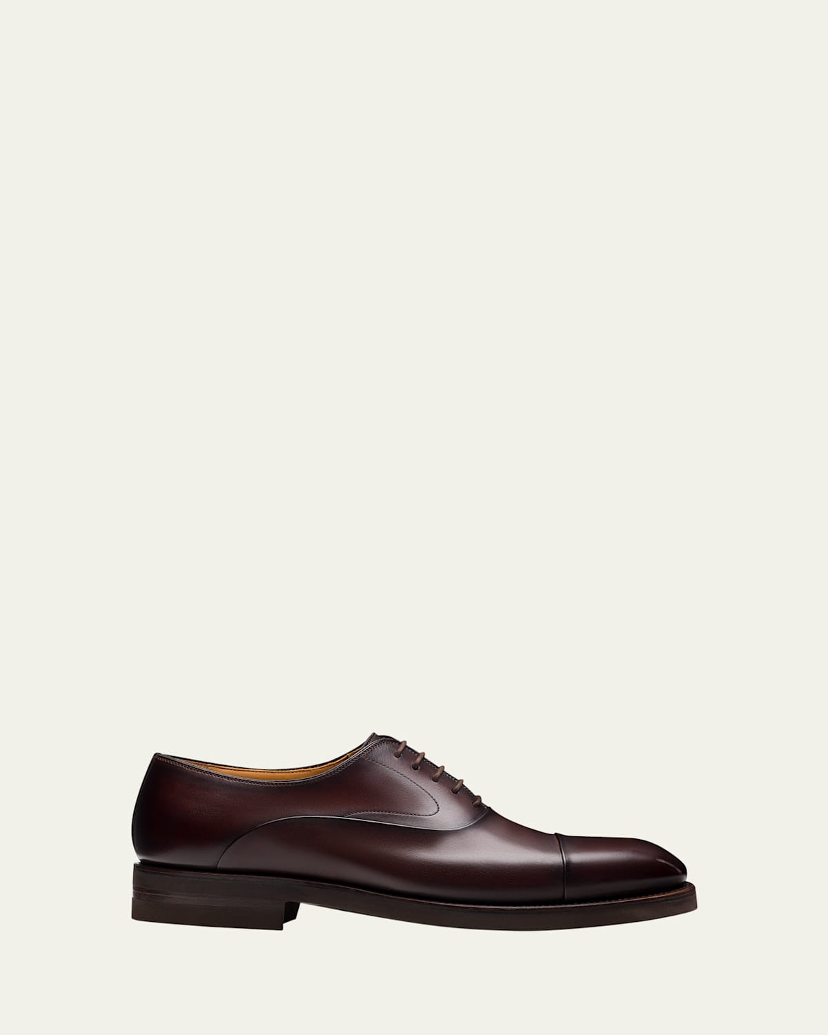 Men's Omega Cap-Toe Leather Oxfords