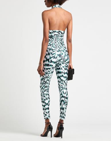Noir Woman Jumpsuit Green Size 8 Polyester, Elastane