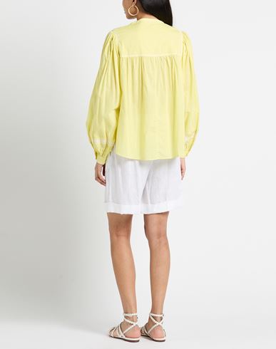 Woman Top Pastel yellow Size S Cotton