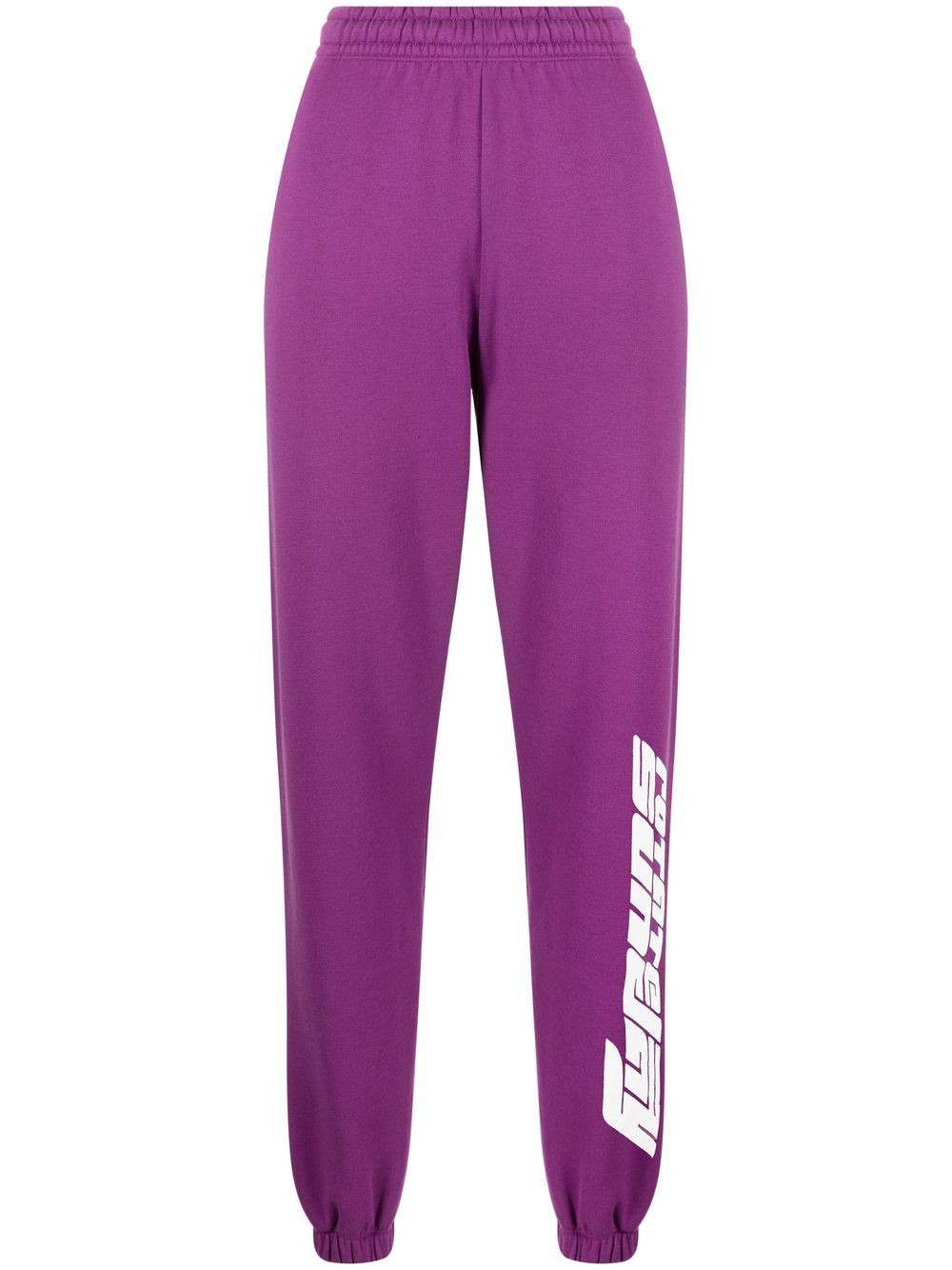 Graphic-print track pants - Purple