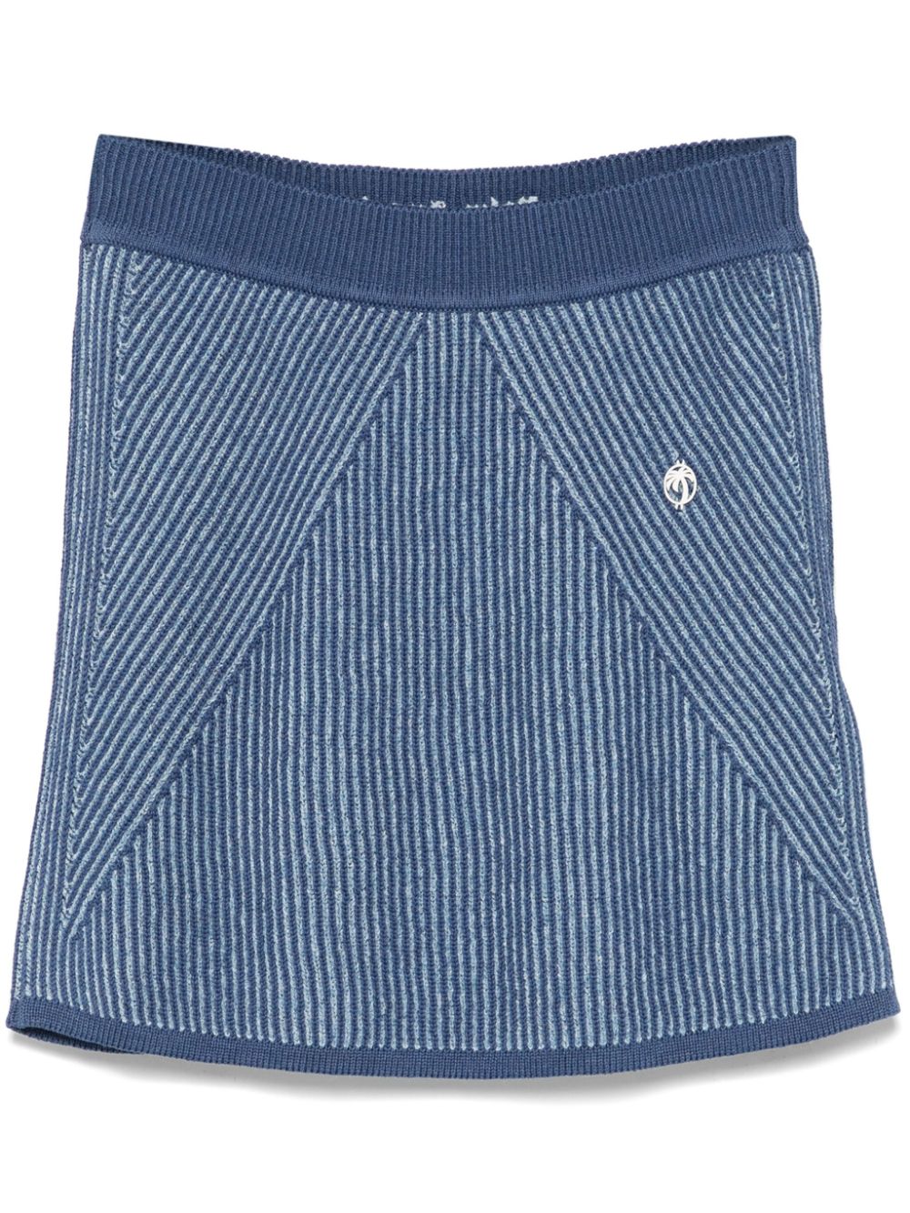 Ribbed-knit skirt - Blue