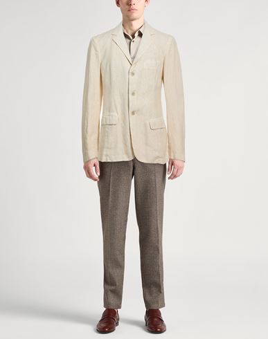 Man Blazer Cream Size S Linen
