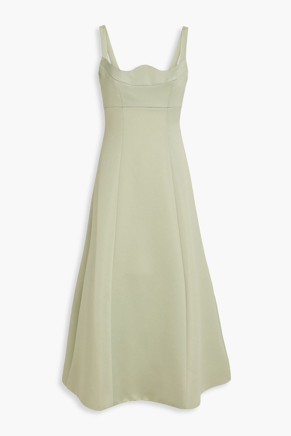 Odette satin midi dress - Green - UK 6