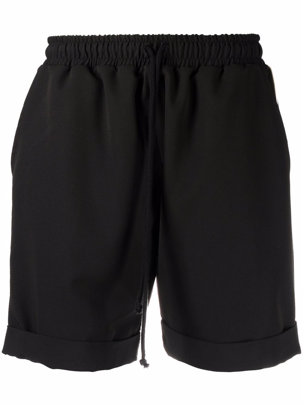Piped trim running shorts - Black