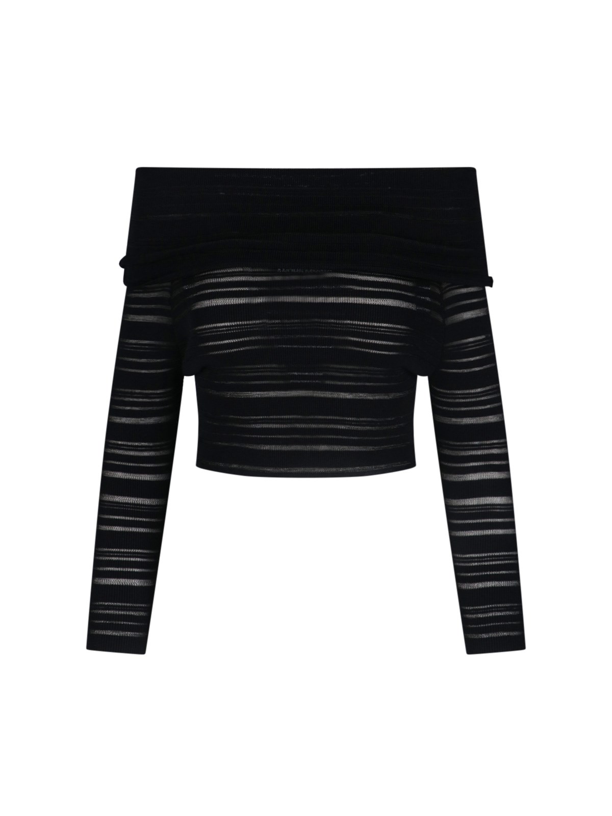 ANDREĀDAMO Striped Crop Top