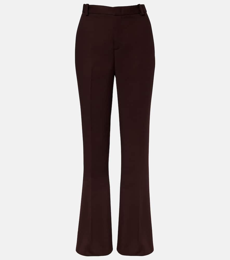 Mid-rise flared pants