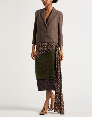 Woman Blazer Brown Size 8 Polyester, Wool, Elastane