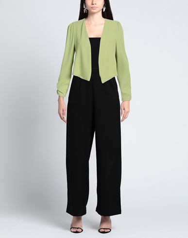 Woman Blazer Lime green Size 12 Polyester, Elastane