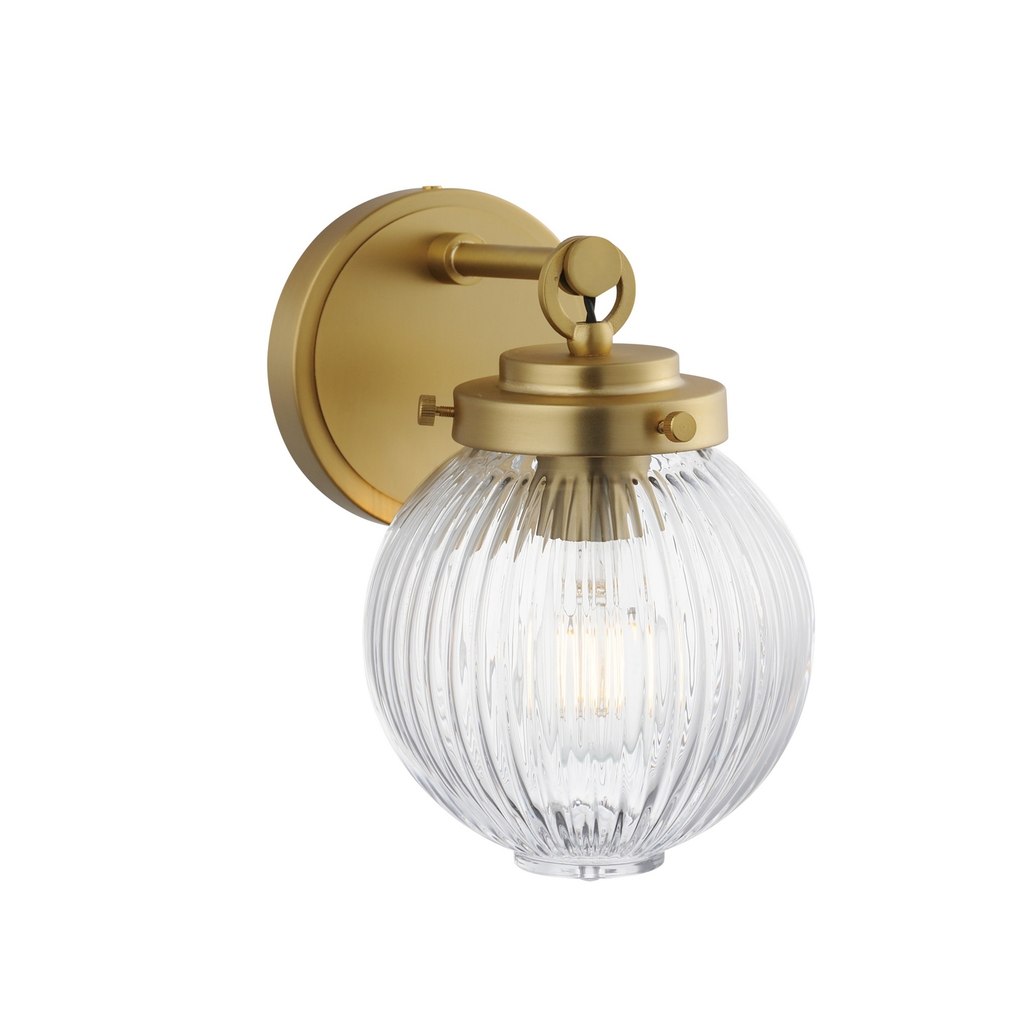 Satin Brass Wall Sconce from the Kasbah Collection
