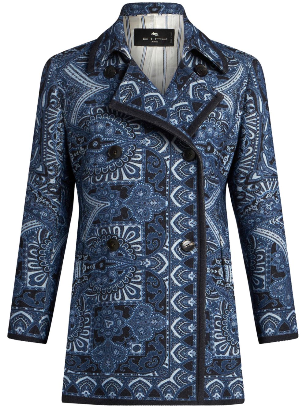 Double-breasted coat - Blue