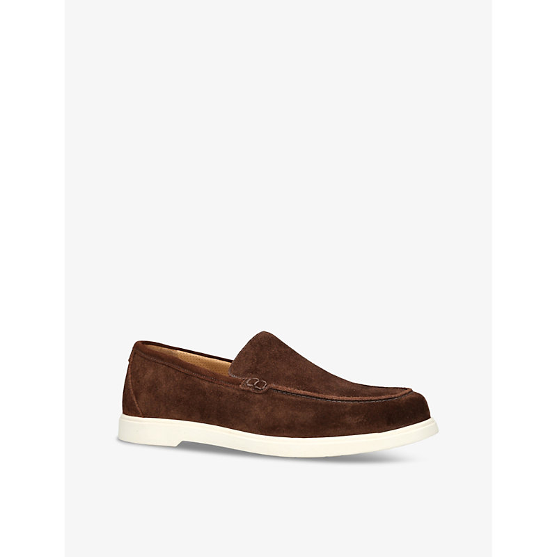Mens Dark Brown Tuscany Slip-on Suede Loafers