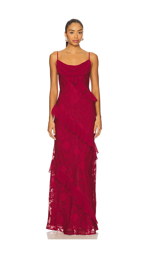 House of Harlow 1960 x REVOLVE Kelly Gown in Burgundy. XS. Also in L, M, S