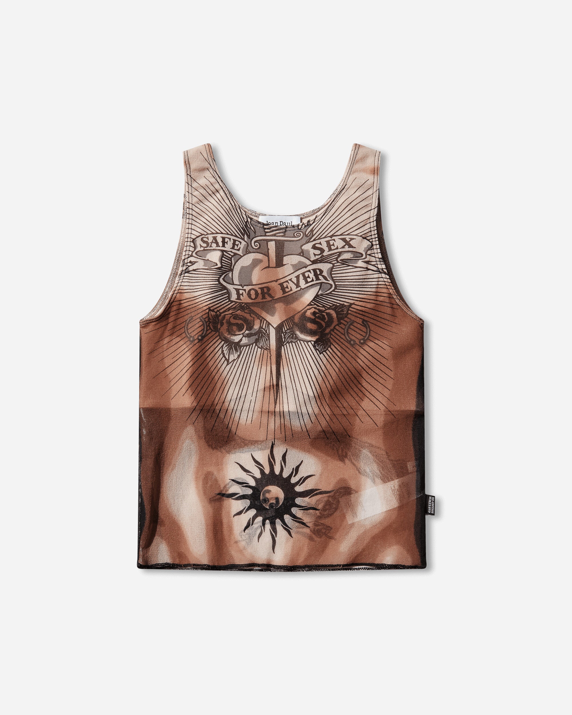 Women s Re-Edition Safe Sex Tattoo Top Black