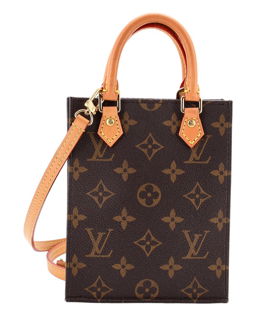 Brown Monogram Canvas Petit Sac Plat (Authentic Pre-Loved)