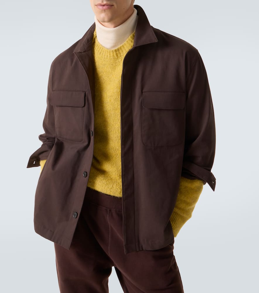 Cotton and cashmere overshirt