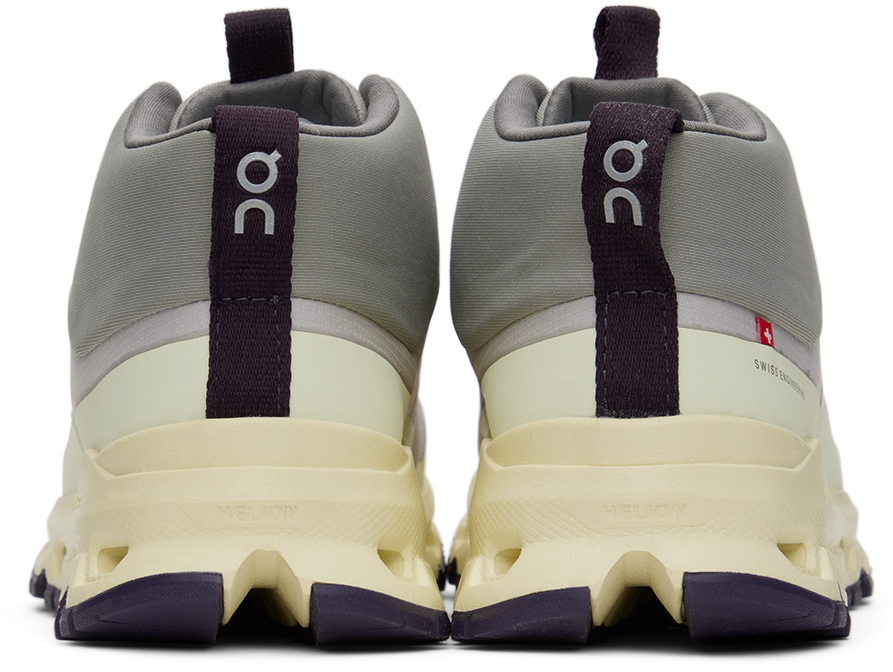 On Kids Gray & Yellow Cloudhero Mid Waterproof Big Kids Sneakers