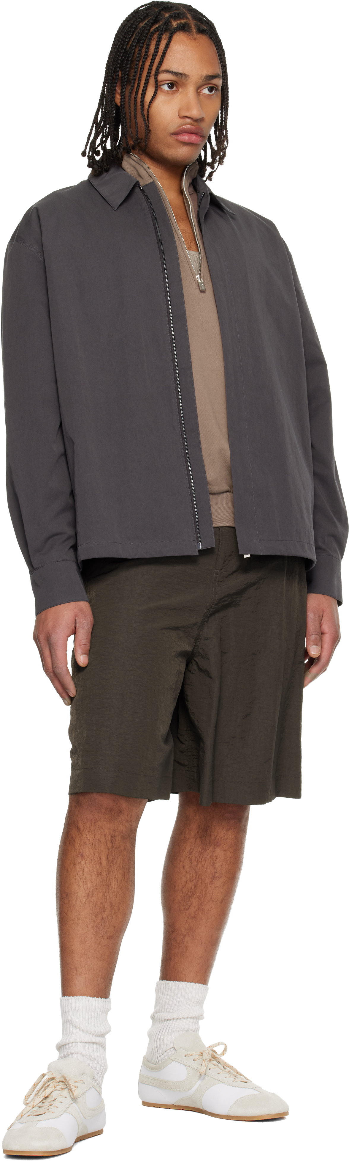 Gray Zip Shirt