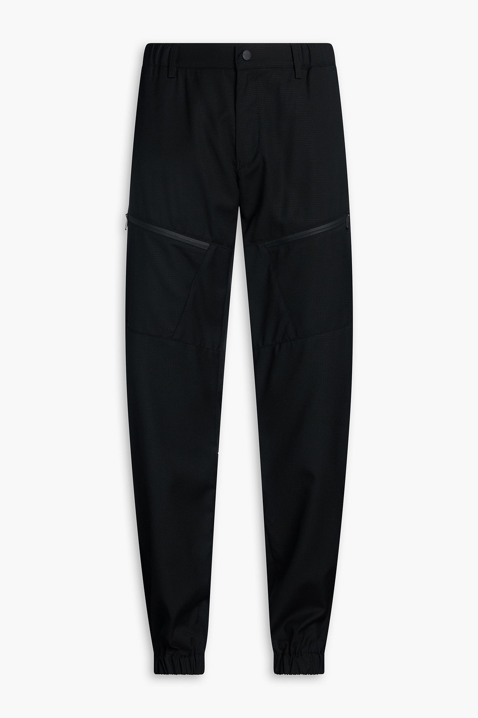 Wool-blend ripstop track pants - Black - IT 50