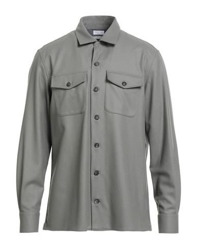 Man Shirt Grey Size S Virgin Wool