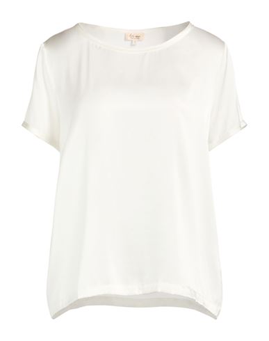 Woman Top White Size M Silk, Elastane