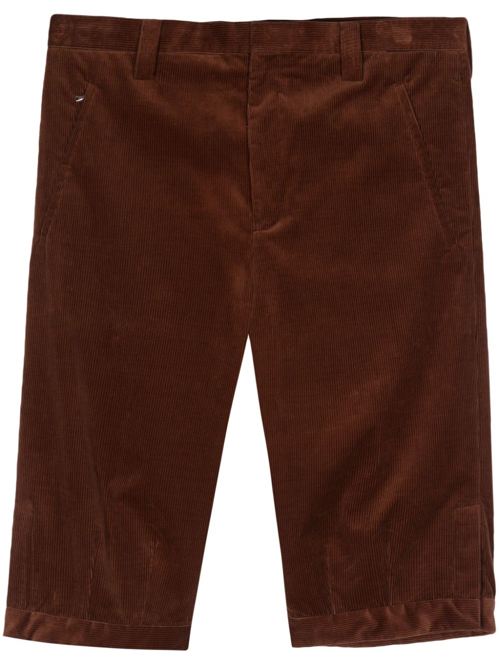 Corduroy bermuda shorts - Brown