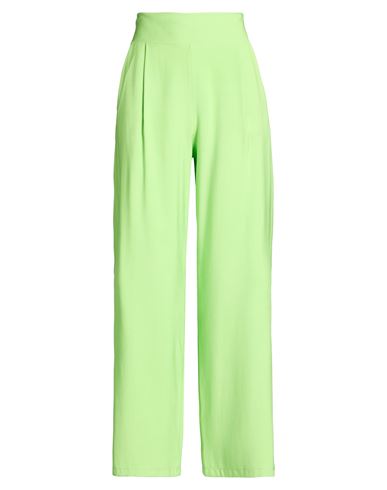 Première Dame Woman Pants Lime green Size L Viscose, Polyester