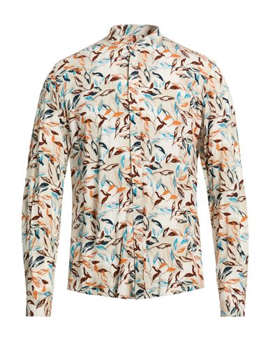 Man Shirt Beige Size M Viscose