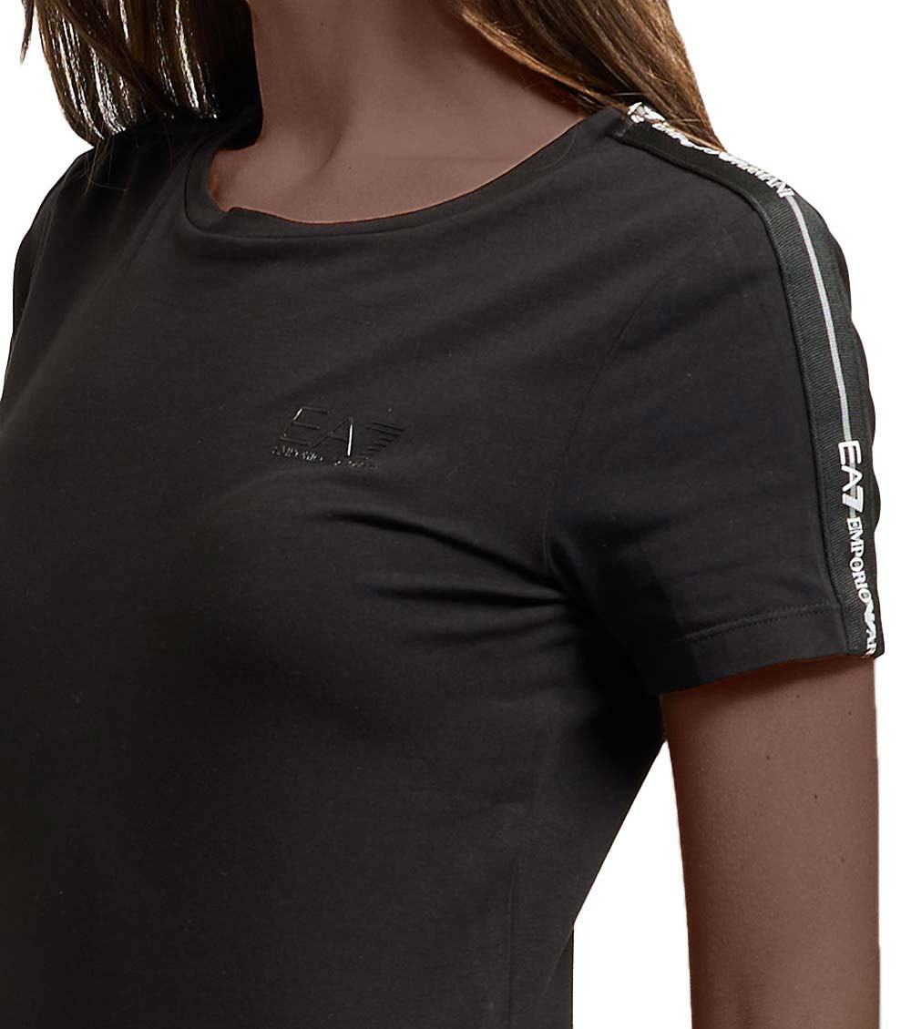 Black Logo Round Neck T-Shirt