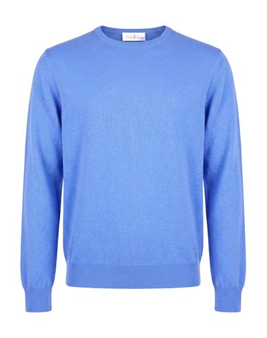 Man Sweater Azure Size 40 Merino Wool, Cashmere