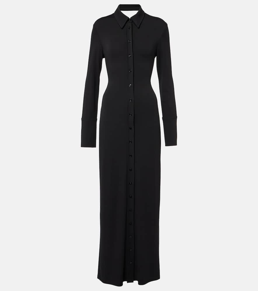 Orchid guipure wool-blend midi dress