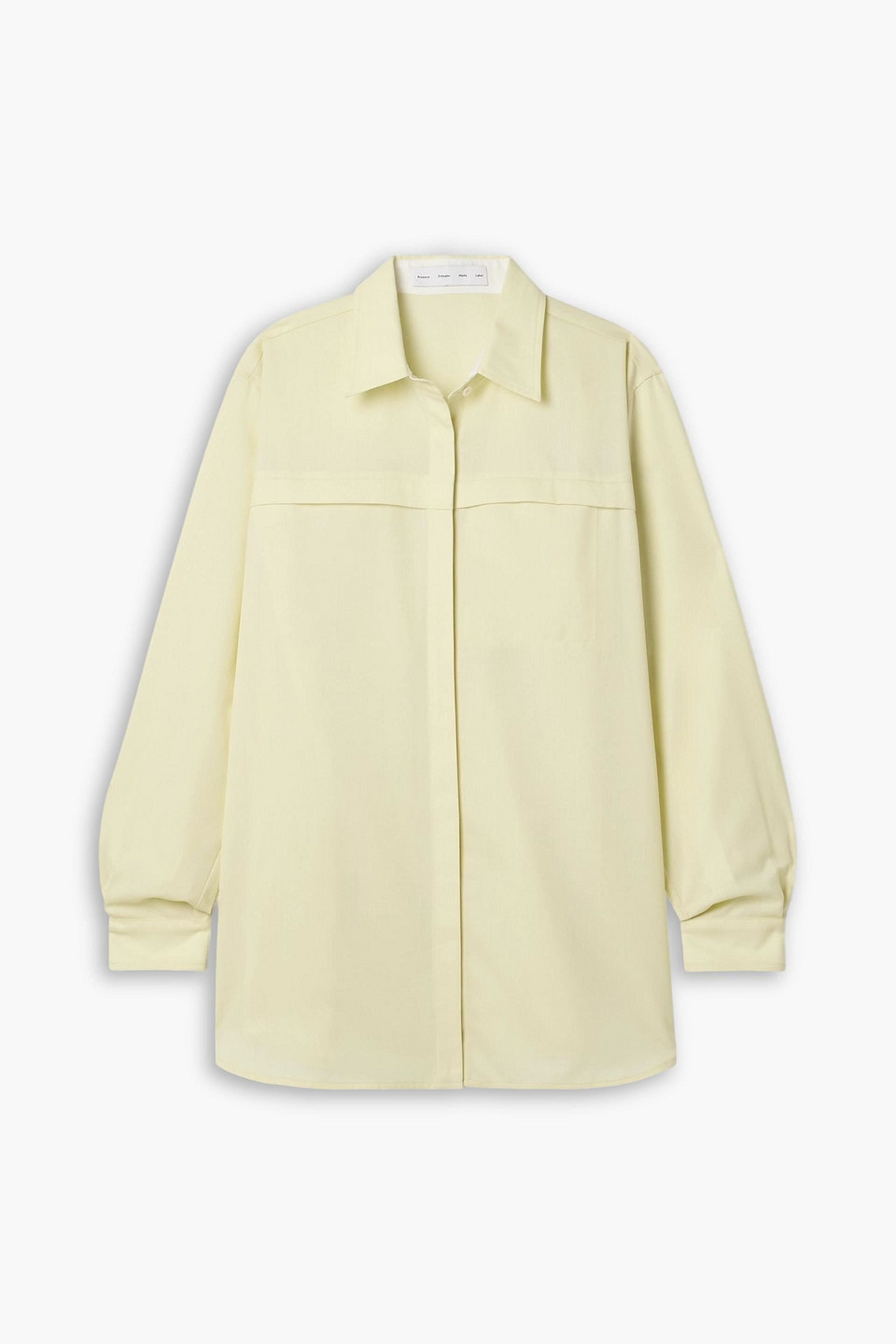 Rose wool-blend twill shirt - Yellow - US 8