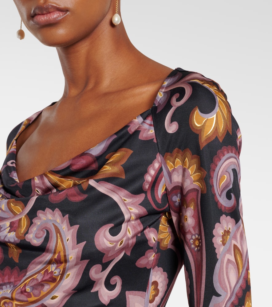 Paisley jersey top