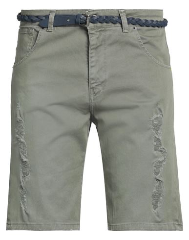Man Denim shorts Military green Size 26 Cotton, Elastane