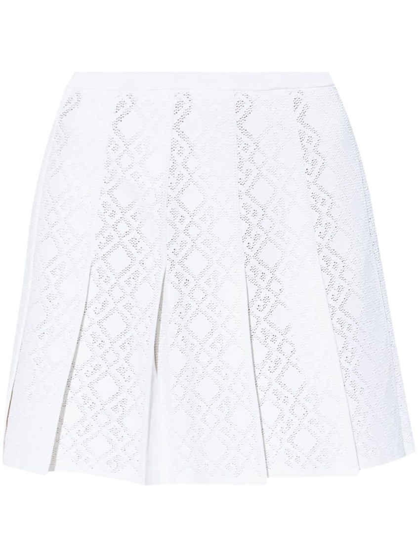 Pleated Monogram Skirt