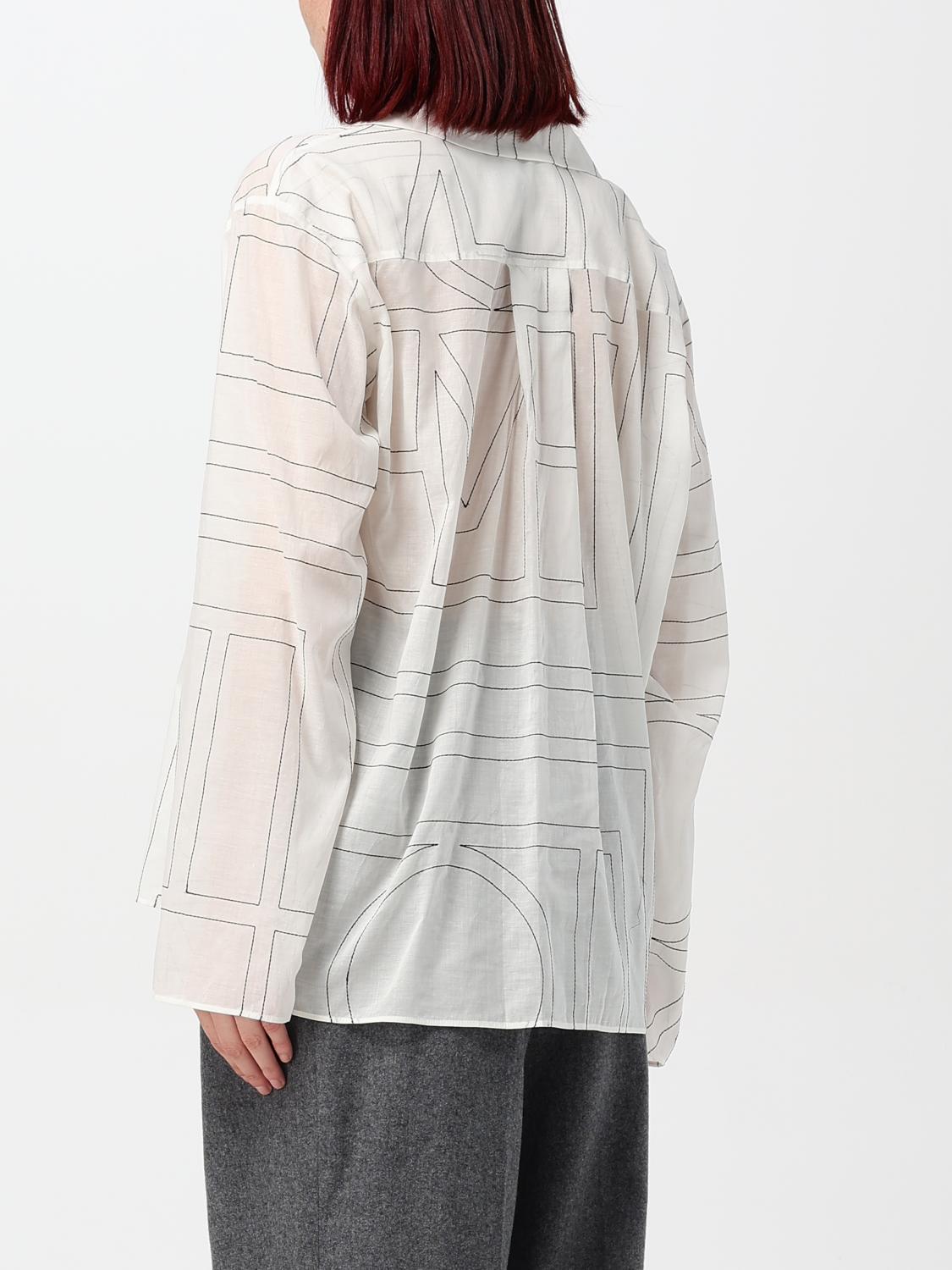 Monogram-embroidered sleep shirt - White