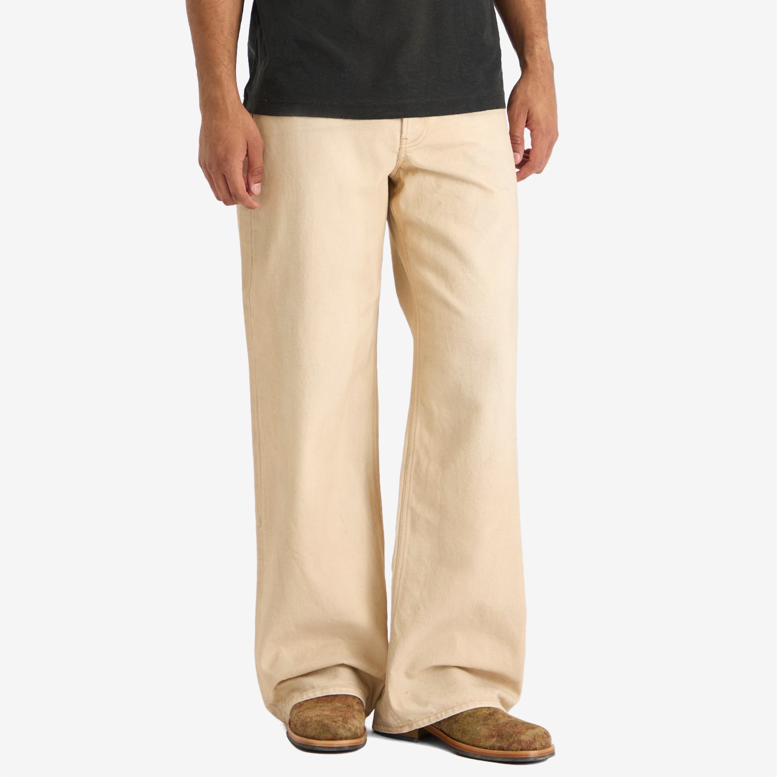 Men's 1981 U Traffic Sand Wash Loose Fit Jeans in Sand Beige