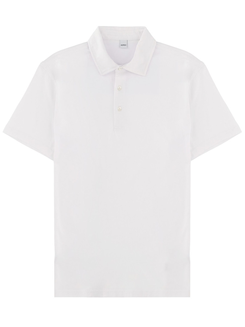 Buttoned Short-sleeved Polo Shirt
