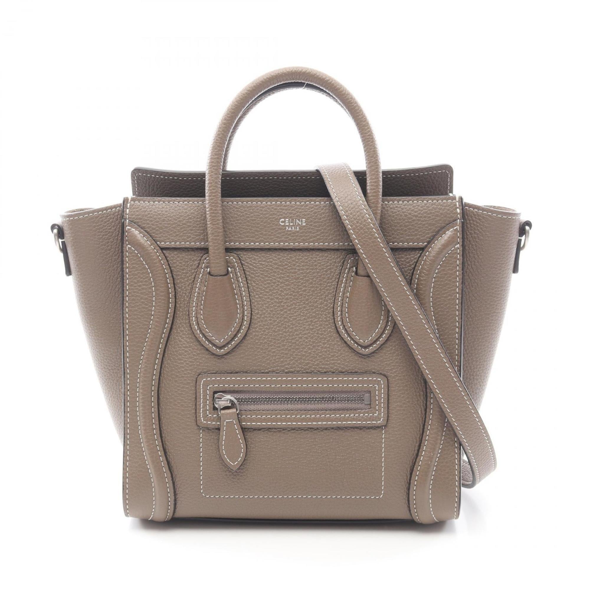 Celine Gray Leather Handbag Pre-Owned