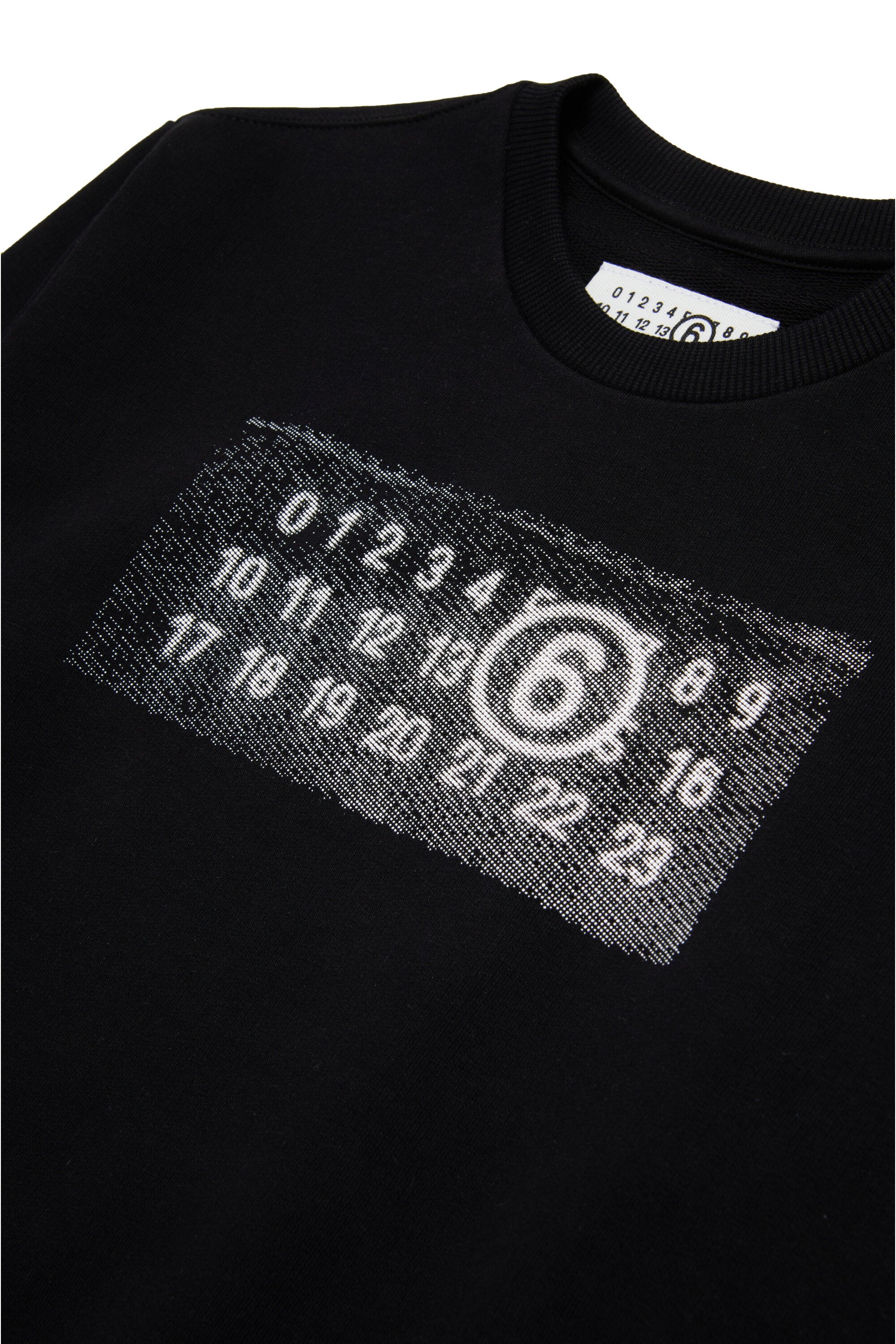 Crew-neck sweatshirt branded with Numeric Logo Pixel - Kids - Black