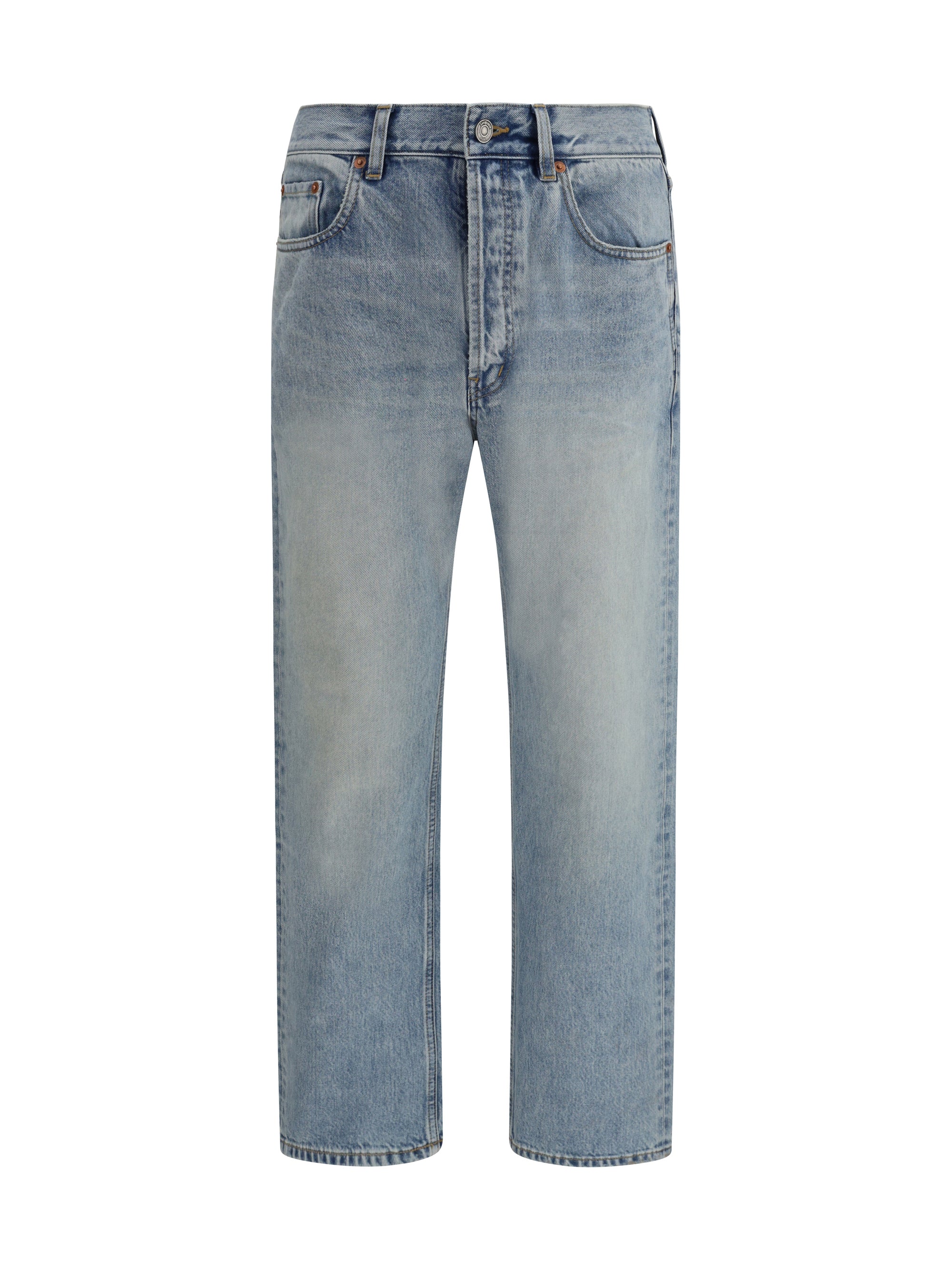Stonewashed Denim Jeans — Blue