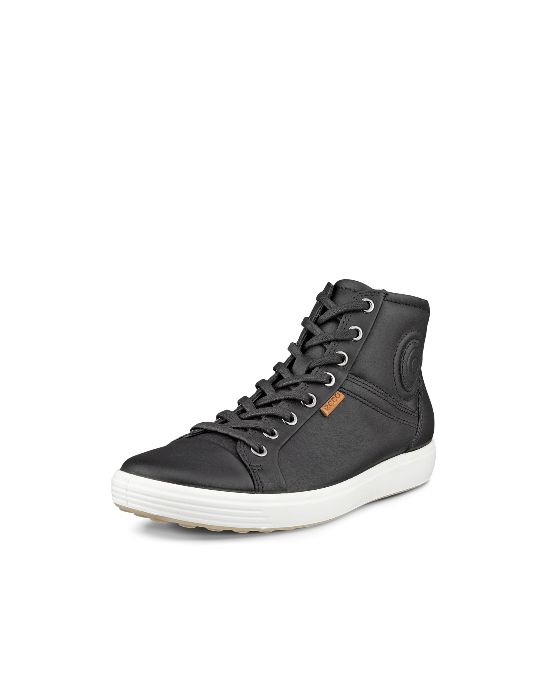 Soft 7 W - Women's Leather High-Top Trainer - Black