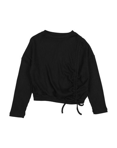 Kid Girl Sweater Black Size 10 Viscose, Polyester, Polyamide