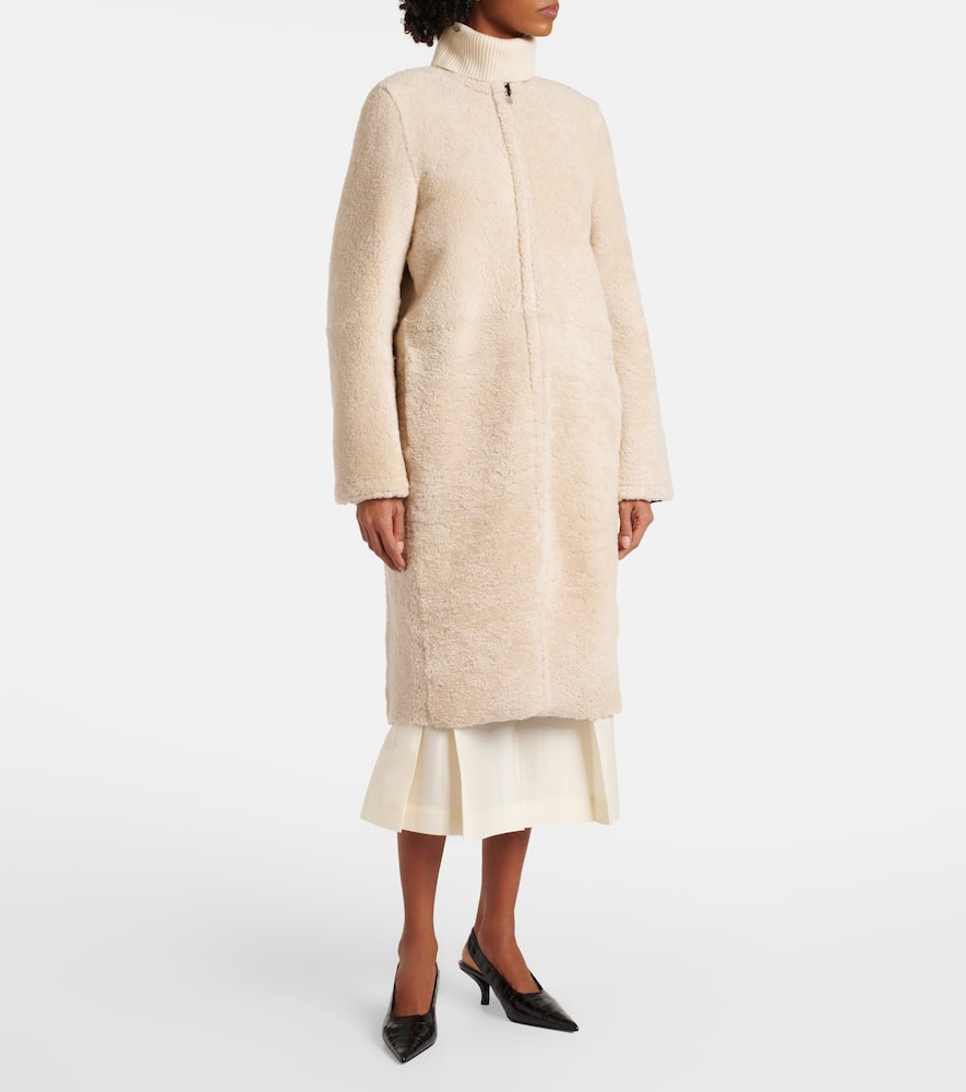 Zipped teddy shearling coat