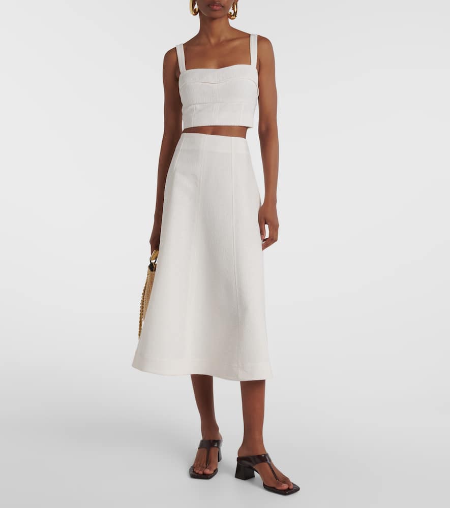 Faxon jacquard crop top
